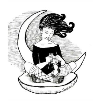 Knitting moon shirt