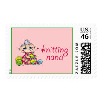 Knitting Nana Postage Stamps