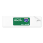 Knitting Next Exit bumper stickers