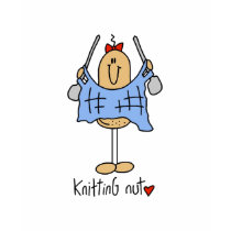Knitting Nut t-shirts by stick_figures Knitting Nut t-shirts
