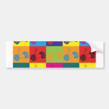 Knitting Pop Art Bumper Stickers