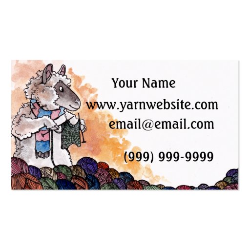 Knitting Sheep Business Card (front side)