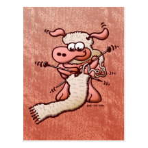 Knitting Sheep Postcards