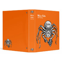 Knitting Spider - Orange (FF6600) binders by artberry Knitting Spider - Orange (FF6600) binders