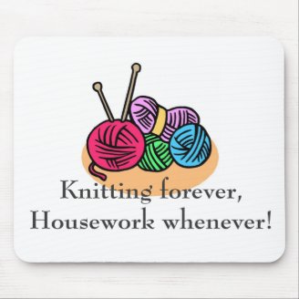 Knitting T-shirts and Gifts. Mouse Pads