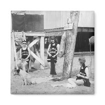 Knitting Venice Lifeguards, early 1900s Magnets