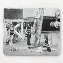 Knitting Venice Lifeguards, early 1900s Mouse Pads