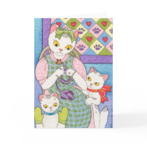 Knitting With Kittens Mothers Day Card Moussart cards