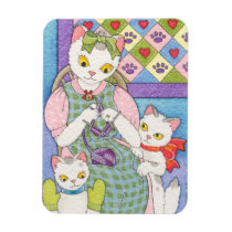 Knitting With Kittens Mothers Day Card Moussart magnets
