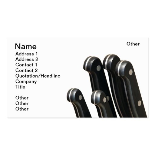 Knives Business Card Template