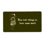 Knobby McKnobhead bookplate, square Personalized Shipping Label