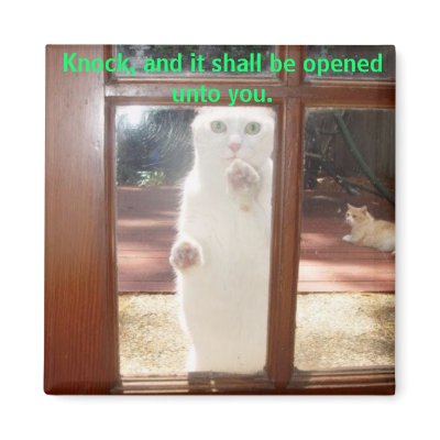 Knock, knock. refrigerator magnet by myrtieshuman