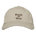 Knock on Wood Cap embroidered hats by kahmier Knock on Wood Cap embroidered hats