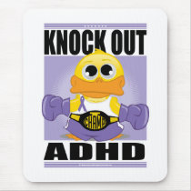 Knock Out ADHD mousepads by fightcancertees Knock Out ADHD mousepads