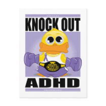 Knock Out ADHD postcards by fightcancertees Knock Out ADHD postcards