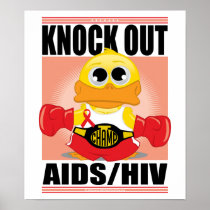 Knock Out AIDS/HIV Poster
