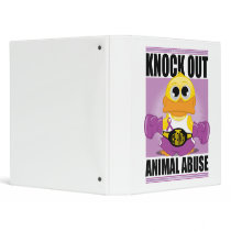 Knock OUT Animal Abuse binders by fightcancertees Knock OUT Animal Abuse binders