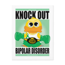 Knock Out Bipolar Disorder postcards by fightcancertees Knock Out Bipolar Disorder postcards