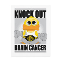 Knock Out Brain Cancer postcards by fightcancertees Knock Out Brain Cancer postcards