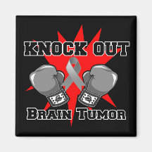 Knock Out Brain Tumor Refrigerator Magnet