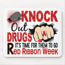 Knock Out Drugs Female Fist Mousepad