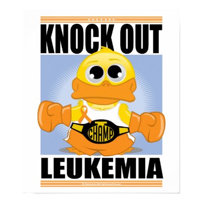 Knock Out Leukemia Print by fightcancertees