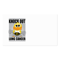 Knock Out Lung Cancer business cards by fightcancertees Knock Out Lung Cancer business cards
