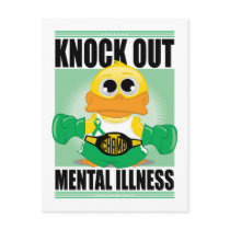 Knock Out Mental Illness postcards by fightcancertees Knock Out Mental Illness postcards