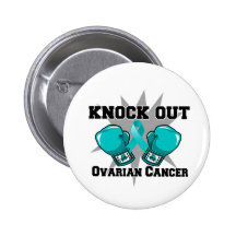 Knock Out Ovarian Cancer Button