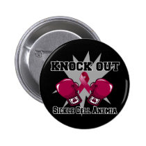 Knock Out Sickle Cell Anemia Pinback Button