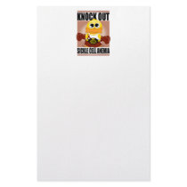 Knock Out Sickle Cell Anemia Personalized Stationery