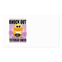 Knock Out Testicular Cancer business cards by fightcancertees Knock Out Testicular Cancer business cards
