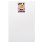 Knock Out Testicular Cancer Custom Stationery