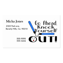 Knock Yourself Out Numchucks Business Card