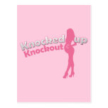 Knocked Up Knockout Baby Shower Mom-to-Be Postcard