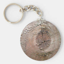 Knot in plank of wood keychain