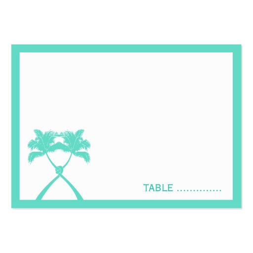 Knot Palm Trees Beach Tropical Wedding Modern Chic Business Card Templates (front side)