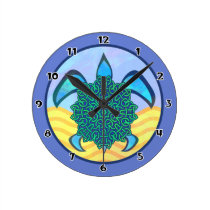 Knot Turtle Round Wall Clock