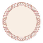 Knots Border Blank Template Label Round Sticker