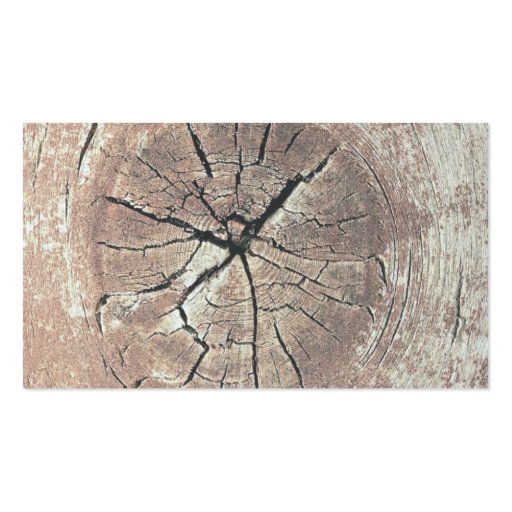 Knotty wood business card (back side)