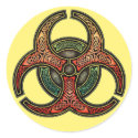 Knotwork Biohazard Stickers by Ars_Celtica Knotwork Biohazard Stickers