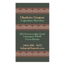 Knotwork Border Business Cards, Style A