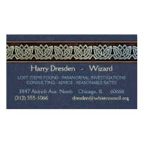 Knotwork Border Business Cards, Style D