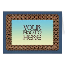 Knotwork Border Photo Frame Greeting Card