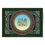 Knotwork Circle Border Photo Frame Greeting Card