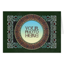 Knotwork Circle Border Photo Frame Greeting Card