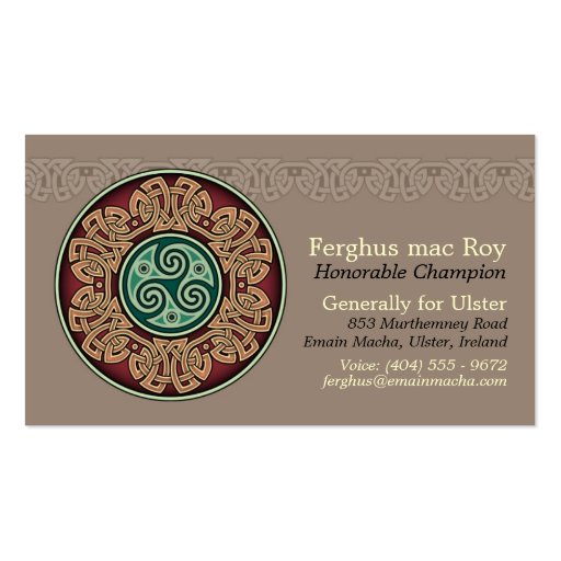 Knotwork Circle Business Cards (front side)