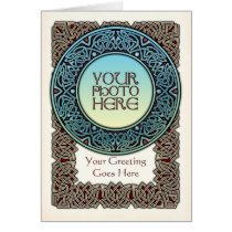 Knotwork Circle Photo Frame Greeting Card