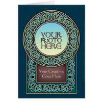 Knotwork Circle Photo Frame Greeting Card