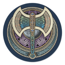 Knotwork Labrys Stickers